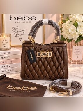 🤎 bebe Sena Small Satchel Crossbody – Chocolate Brown – NWT